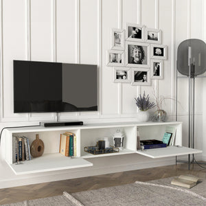 Meuble TV Paltamo 180x31x29,5cm en différentes couleurs [en.casa]