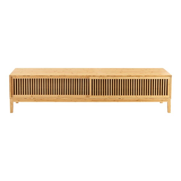 Meuble TV Videbæk bambou naturel [en.casa]