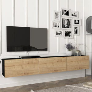 Meuble TV Vihti 180x31x29,5cm en différentes couleurs [en.casa] - premiumXL