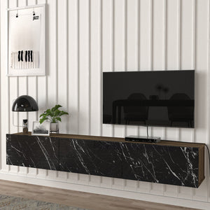 Meuble TV Vihti 180x31x29,5cm en différentes couleurs [en.casa] - premiumXL