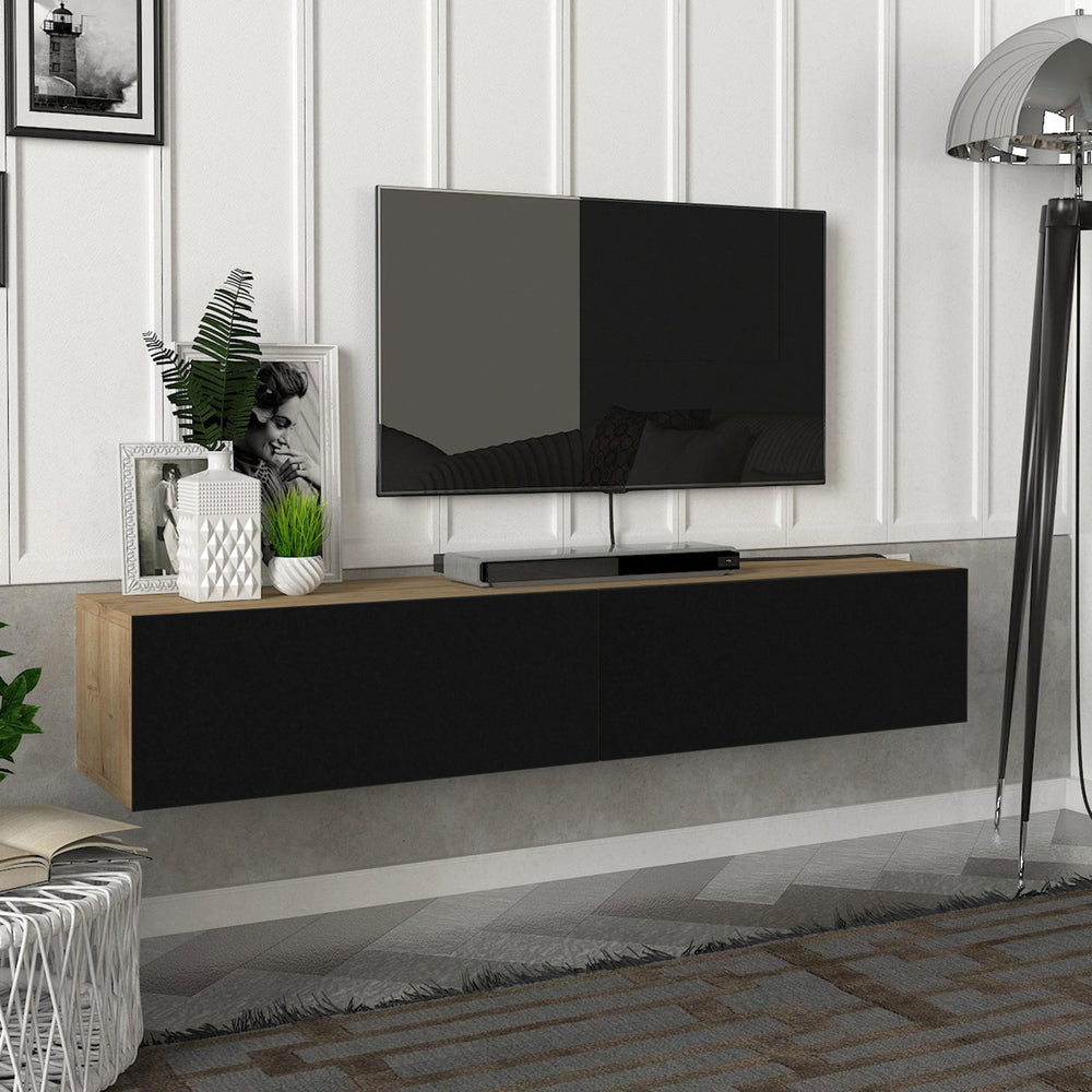 Meuble TV Toivakka 135x31x25cm en différentes couleurs [en.casa] - premiumXL