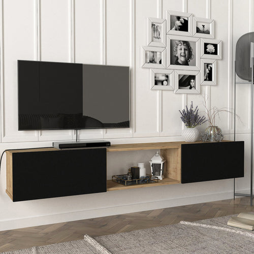 Meuble TV Paltamo 180x31x29,5cm en différentes couleurs [en.casa] - premiumXL