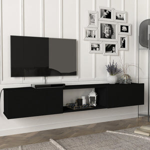 Meuble TV Paltamo 180x31x29,5cm en différentes couleurs [en.casa] - premiumXL