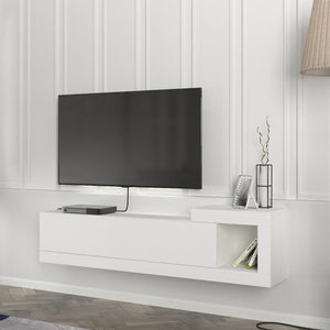 Meuble TV Luhanka 150x29,5x38,5cm chêne en différentes couleurs [en.casa] - premiumXL