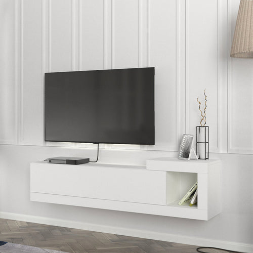 Meuble TV Luhanka 150x29,5x38,5cm chêne en différentes couleurs [en.casa] - premiumXL