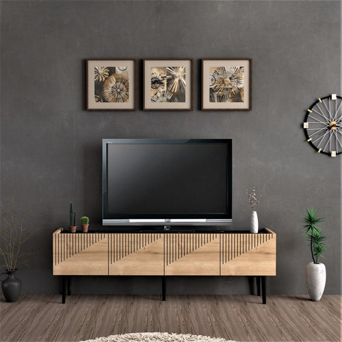 Meuble TV Oppdal 154x37x45cm [en.casa] - premiumXL