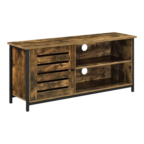 Meuble TV Engerdal 49 x 110 x 30 cm Effet Bois Foncé [en.casa]