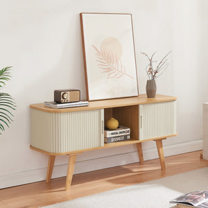 Meuble TV Tysvær bambou 120 x 40 x 58 cm [en.casa]