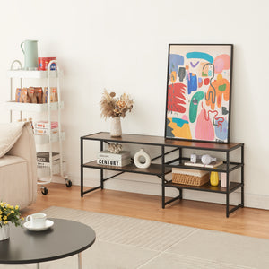 Meuble TV Västiarharg 120x30x46 cm Noir/Aspect Noyer [en.casa] - premiumXL