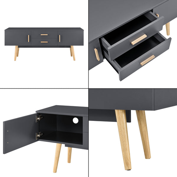 Meuble TV Alavus 140 x 40 x 56 cm [en.casa]
