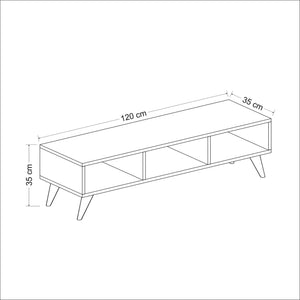 Table TV Aaskov 35x120x35 cm en différentes couleurs et tailles [en.casa]