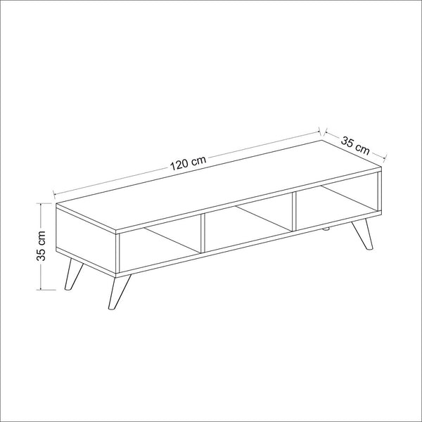 Table TV Aaskov 35x120x35 cm en différentes couleurs et tailles [en.casa]