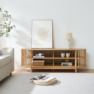 Meuble TV Jarvenpaa bambou naturel [en.casa] 