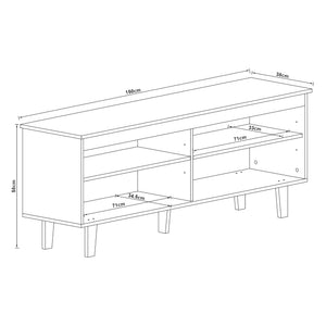 Meuble TV Stenløse 58 x 150 x 38 cm [en.casa]