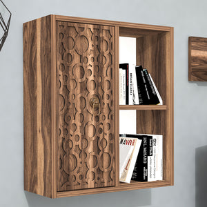 Set de meuble TV Leka avec étagère et armoire murales panneau de particules 180 x 30 x 48 cm [en.casa]