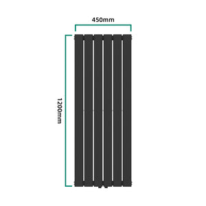 Radiateur à panneaux double Nore 1140 W acier 120 x 45 cm noir [neu.haus]