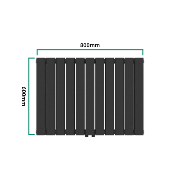 Radiateur design Nore Noir 60x80cm Double couche 1097W [neu.haus]