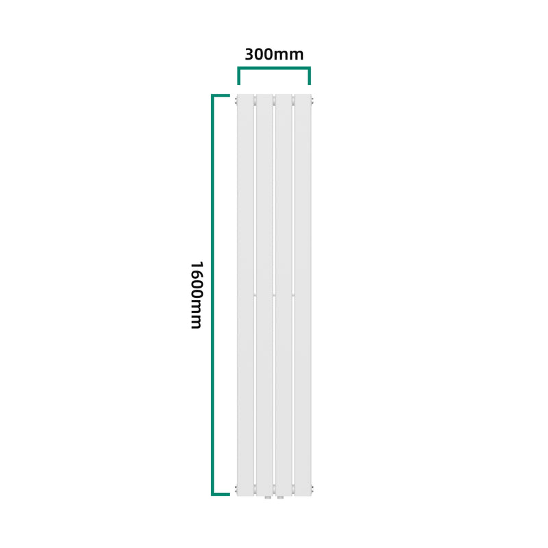 Croquis coté Radiateur à panneau plat Nore 540 W acier 160 x 30 cm blanc [neu.haus]