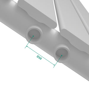 Radiateur à panneau plat Nore 540 W acier 160 x 30 cm blanc [neu.haus]