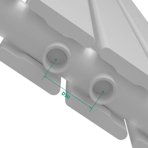 Radiateur à panneaux double Nore 1122 W acier 180 x 30 x 7 cm blanc [neu.haus]