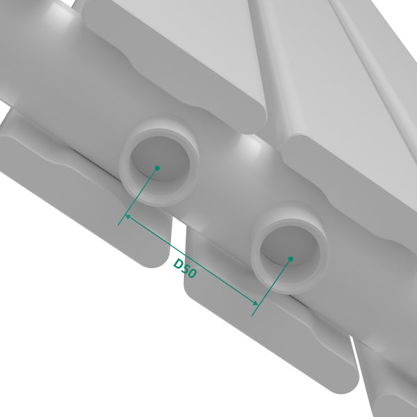 Radiateur à panneaux double Nore 1122 W acier 180 x 30 x 7 cm blanc [neu.haus]