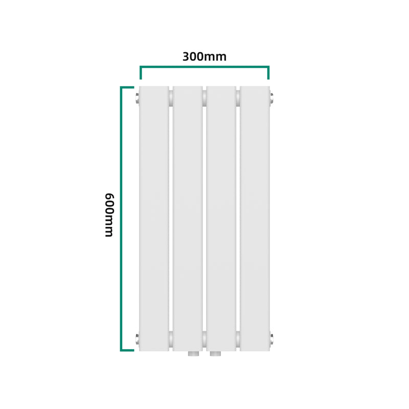 Croquis coté Radiateur à panneau plat Nore 249 W acier 60 x 30 cm blanc [neu.haus]