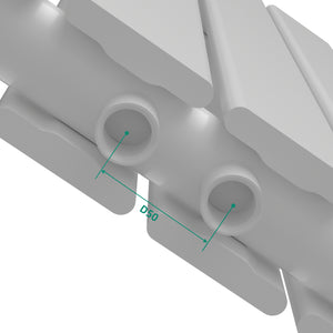 Radiateur à panneaux double Nore 809 W acier 60 x 60 cm blanc [neu.haus]