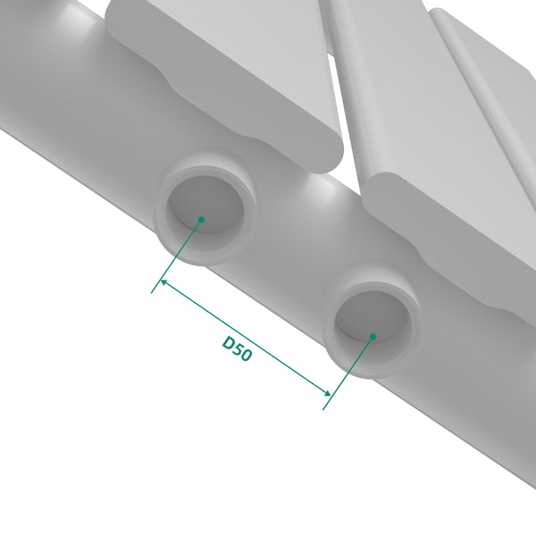 Radiateur à panneau plat Nore acier 459 W 60 x 60 cm blanc [neu.haus]