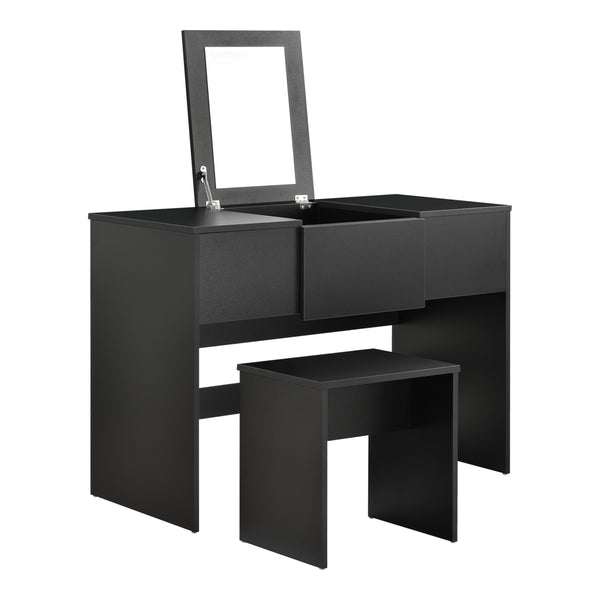 Coiffeuse avec Miroir Escamotable Tabouret Dalvik 72 x 100 x 48 cm [en.casa]