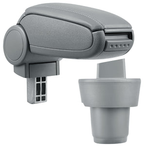 Accoudoir central VW Up! - accoudoir avec compartiment de rangement - rembourré - noir - gris pro.tec - premiumXL