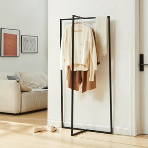 Porte-manteau Norjad 160x80x41 cm Métal Noir [en.casa]