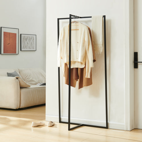 Porte-manteau Norjad 160x80x41 cm Métal Noir [en.casa]