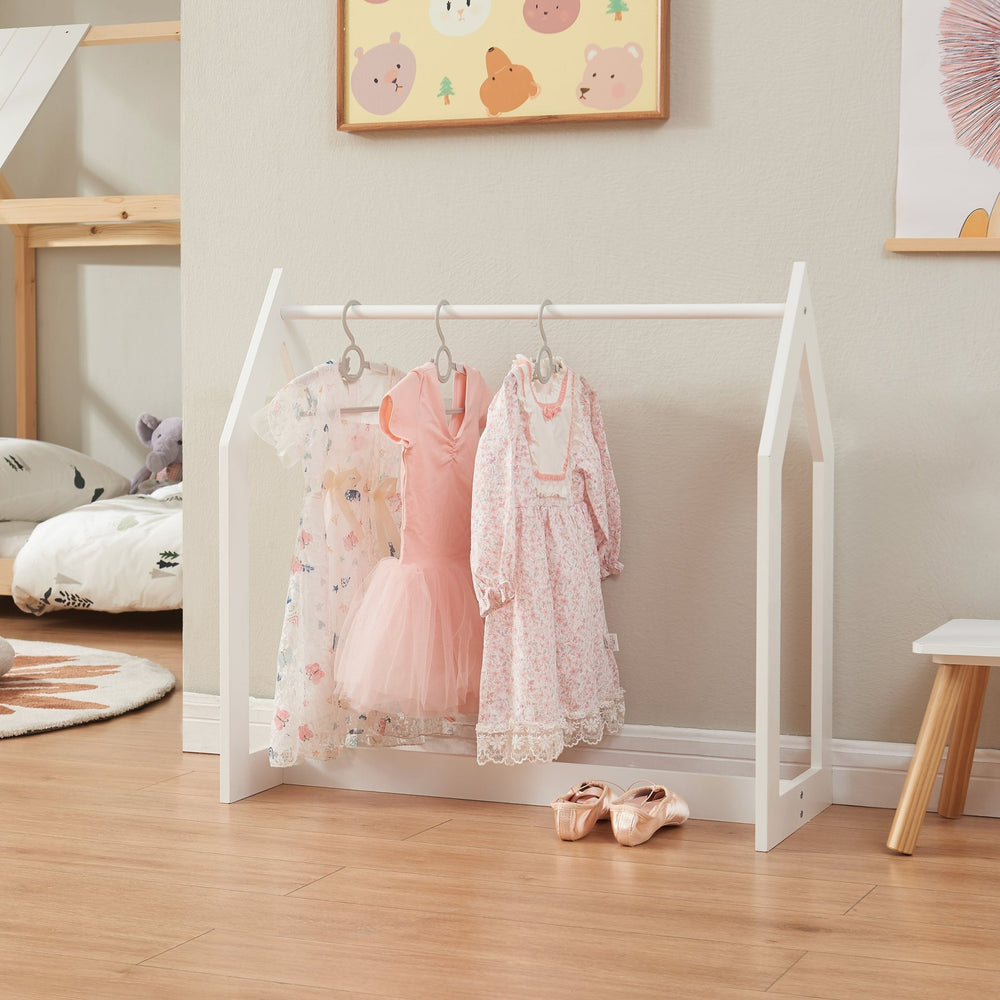 Garderobenständer Værløse 78x75x35cm Weiß [en.casa] - premiumXL