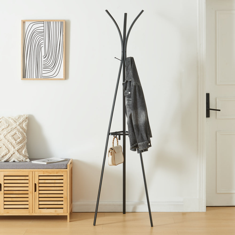 Garderobenständer Vevelstad 181x52,5x52,5 cm Stahl [en.casa] - premiumXL