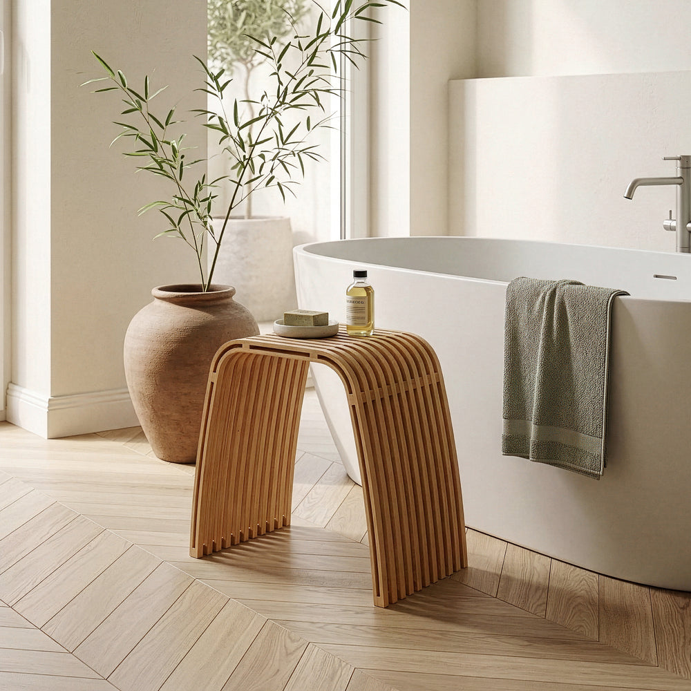 Tabouret en bambou Jysa [en.casa]