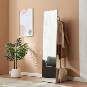 Miroir de vestiaire 2-en-1 Saden 165x40x51 cm [en.casa]