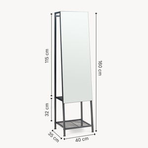 Miroir penderie Klilbojle 160 x 40 x 35 cm [en.casa]
