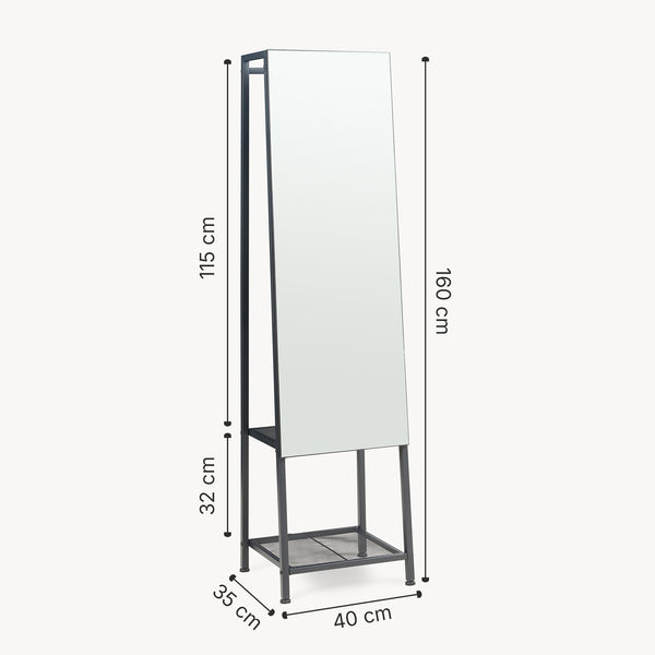 Miroir penderie Klilbojle 160 x 40 x 35 cm [en.casa]
