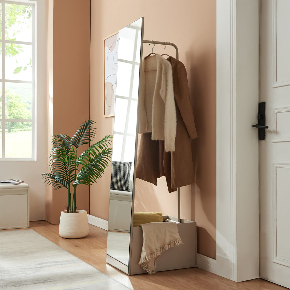 Miroir de vestiaire 2-en-1 Saden 165x40x51 cm [en.casa]