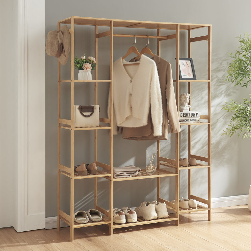 Porte-manteau Ilomantsi bambou [en.casa] - premiumXL