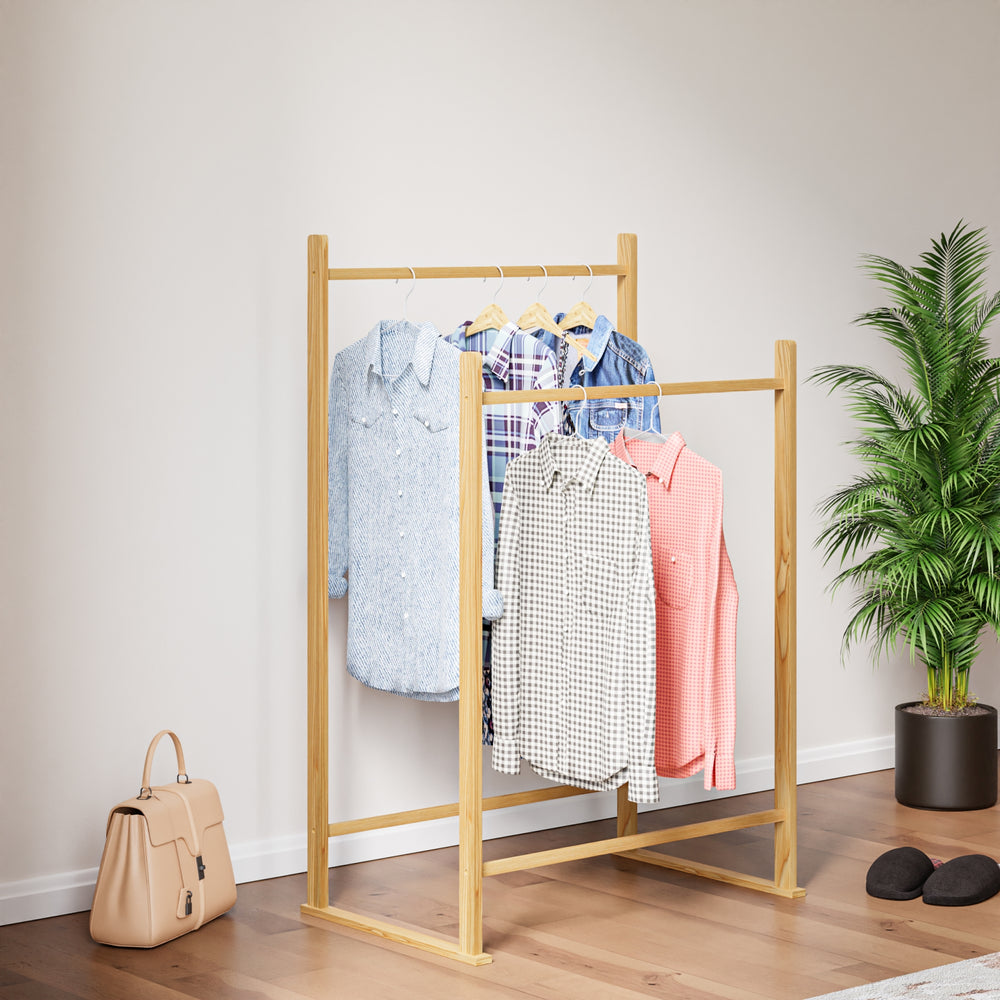 Porte-manteau Mariehamn naturel en différentes versions [en.casa] - premiumXL