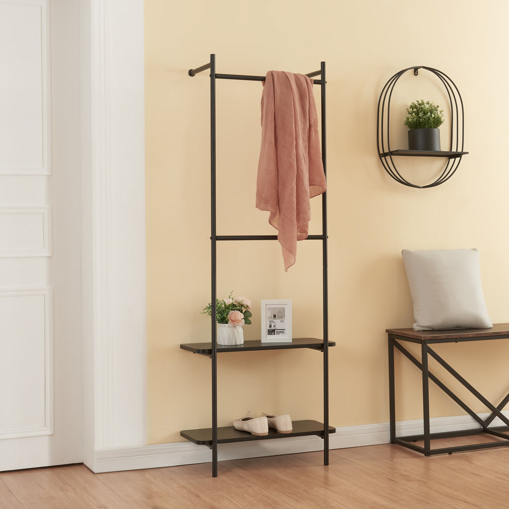 Wandgarderobe Bremanger 162x60x26cm Schwarz [en.casa] - premiumXL