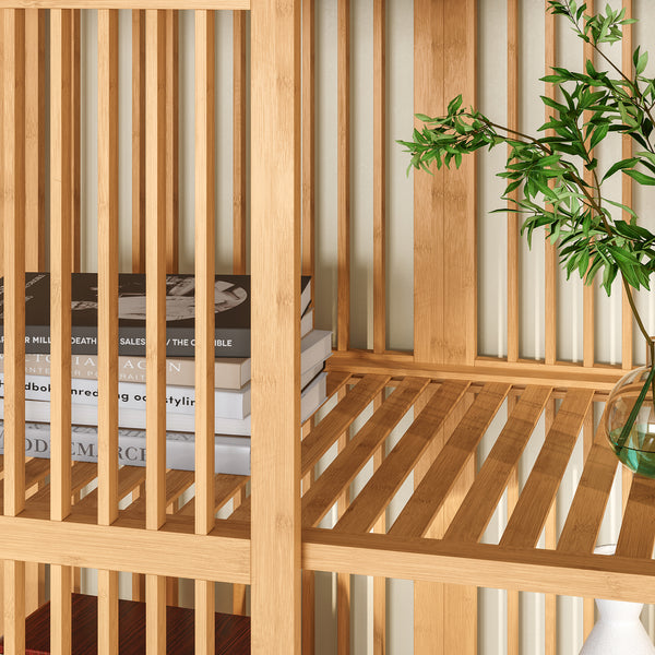 Ensemble de portant Vemb et étagère Trundholm bambou naturel [en.casa]