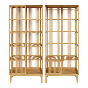 Ensemble de portant Vemb et étagère Trundholm bambou naturel [en.casa]