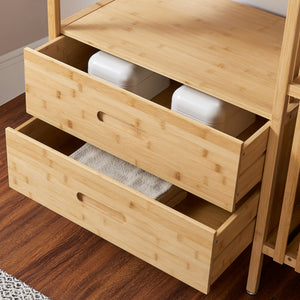 Portemanteau Varanger bambou 185 x 100 x 45 cm naturel [en.casa]