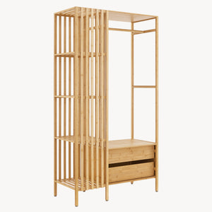 Portemanteau Varanger bambou 185 x 100 x 45 cm naturel [en.casa]