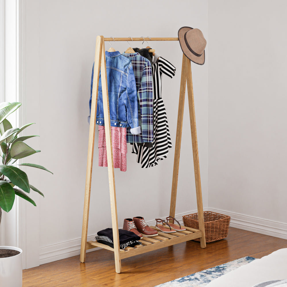 Porte-manteau Ledøje avec 1 étagère en bois de pin, différentes tailles [en.casa] - premiumXL