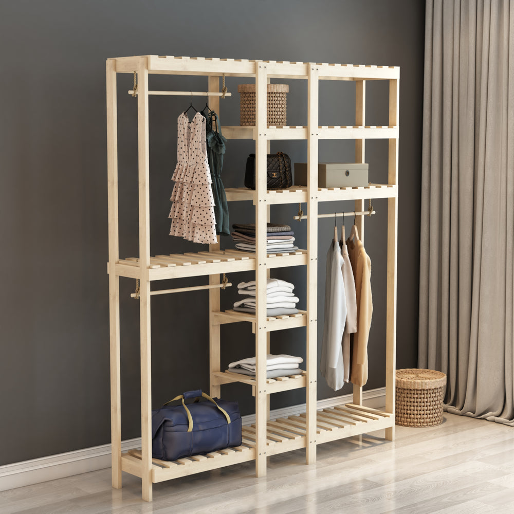 Porte-manteau Fjaler 190x150x37 cm Bois de pin [en.casa]