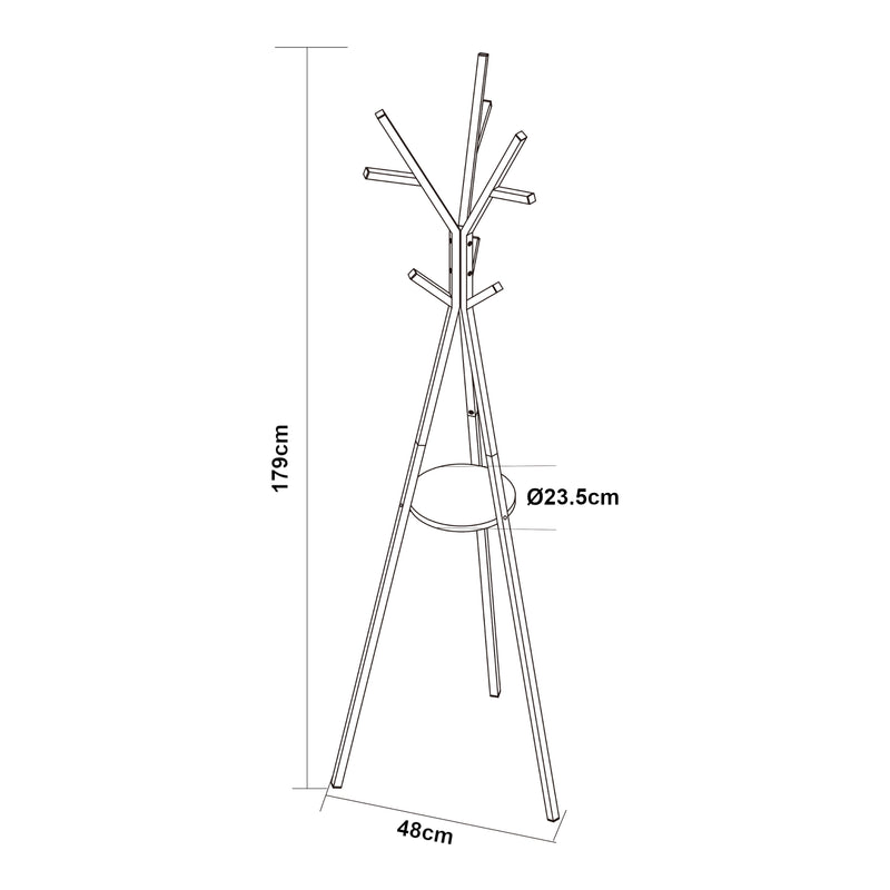 Croquis coté Portemanteau Edet [en.casa]