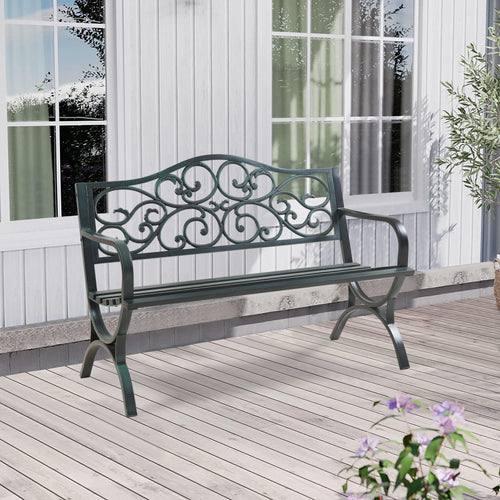 Banc de jardin Utav 127 x 53 x 79 cm acier casa.pro